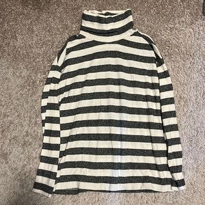 Jcrew Oversized Striped Turtleneck